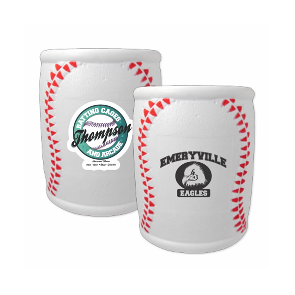 DGB31441BASE Baseball Foam Sport Beverage Coolers With Custom Imprint